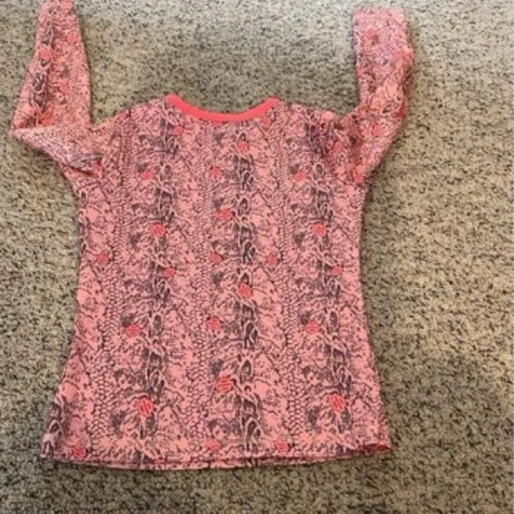 Harley-Davidson Girls' Peach & Coral Snake-Print Long Sleeve Tee - Picture 3 of 4